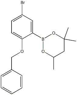 2-(2-Benzyloxy-5-bromophenyl)-4,4,6-trimethyl-1,3,2-dioxaborinane Structure