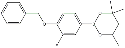 2-(4-Benzyloxy-3-fluorophenyl)-4,4,6-trimethyl-1,3,2-dioxaborinane Structure