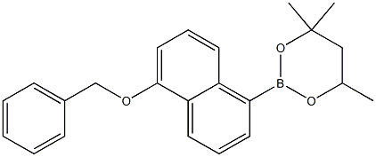 2-(5-Benzyloxynaphthalen-1-yl)-4,4,6-trimethyl-1,3,2-dioxaborinane 구조식 이미지