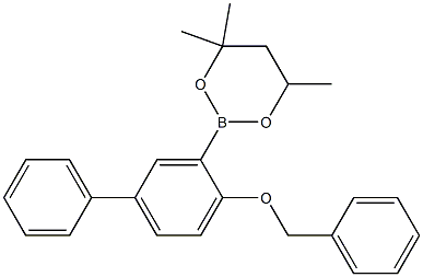 2-(4-Benzyloxybiphenyl-3-yl)-4,4,6-trimethyl-1,3,2-dioxaborinane 구조식 이미지