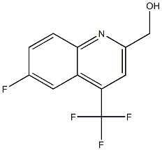 (6-Fluoro-4-(trifluoromethyl)quinolin-2-yl)methanol ,97% 구조식 이미지
