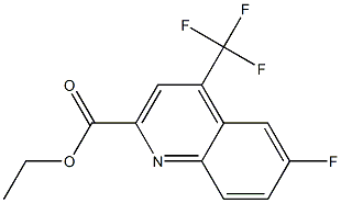 Ethyl 6-fluoro-4-(trifluoromethyl)quinoline-2-carboxylate ,97% Structure