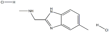 N-methyl-N-[(5-methyl-1H-benzimidazol-2-yl)methyl]amine dihydrochloride 구조식 이미지