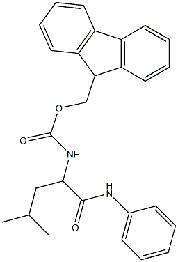 N-(Phenyl)-2-[[(9H-fluoren-9-yl)methoxycarbonyl]amino]-2-(2-methylpropyl)acetamide 구조식 이미지