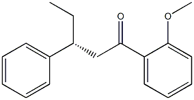 (R)-1-(2-Methoxyphenyl)-3-phenyl-1-pentanone 구조식 이미지