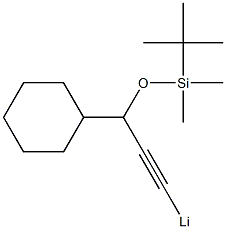 3-(tert-Butyldimethylsilyloxy)-3-cyclohexyl-1-propynyllithium Structure