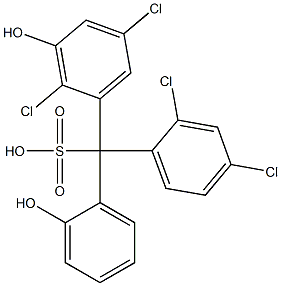 (2,4-Dichlorophenyl)(2,5-dichloro-3-hydroxyphenyl)(2-hydroxyphenyl)methanesulfonic acid Structure
