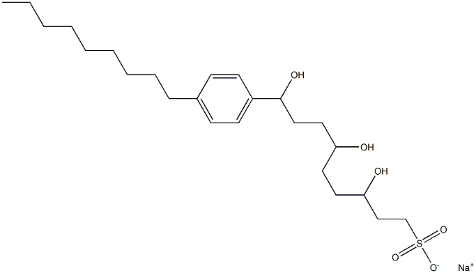 9-(p-Nonylphenyl)-3,6,9-trihydroxy-1-nonanesulfonic acid sodium salt 구조식 이미지