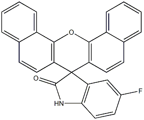 5'-Fluorospiro[7H-dibenzo[c,h]xanthene-7,3'-[3H]indol]-2'(1'H)-one 구조식 이미지