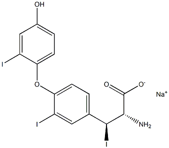 (2S,3S)-2-Amino-3-[4-(4-hydroxy-2-iodophenoxy)-3-iodophenyl]-3-iodopropanoic acid sodium salt Structure