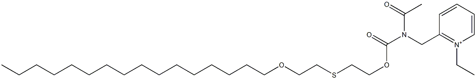 1-Ethyl-2-[N-acetyl-N-[2-[2-(hexadecyloxy)ethylthio]ethoxycarbonyl]aminomethyl]pyridinium 구조식 이미지