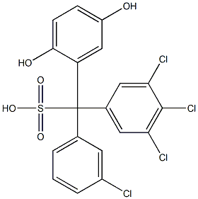 (3-Chlorophenyl)(3,4,5-trichlorophenyl)(2,5-dihydroxyphenyl)methanesulfonic acid Structure