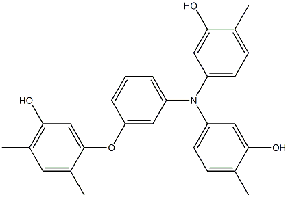 N,N-Bis(3-hydroxy-4-methylphenyl)-3-(5-hydroxy-2,4-dimethylphenoxy)benzenamine Structure