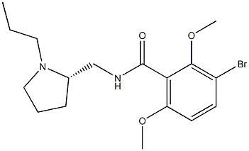 3-Bromo-N-[[(2S)-1-propyl-2-pyrrolidinyl]methyl]-2,6-dimethoxybenzamide Structure