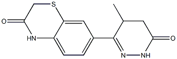 7-[(1,4,5,6-Tetrahydro-4-methyl-6-oxopyridazin)-3-yl]-2H-1,4-benzothiazin-3(4H)-one 구조식 이미지