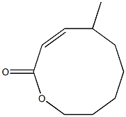 (E)-5-Methyl-1-oxacyclodeca-3-en-2-one Structure