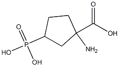 1-Amino-3-phosphonocyclopentane-1-carboxylic acid 구조식 이미지