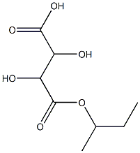 L-Tartaric acid hydrogen 1-sec-butyl ester Structure