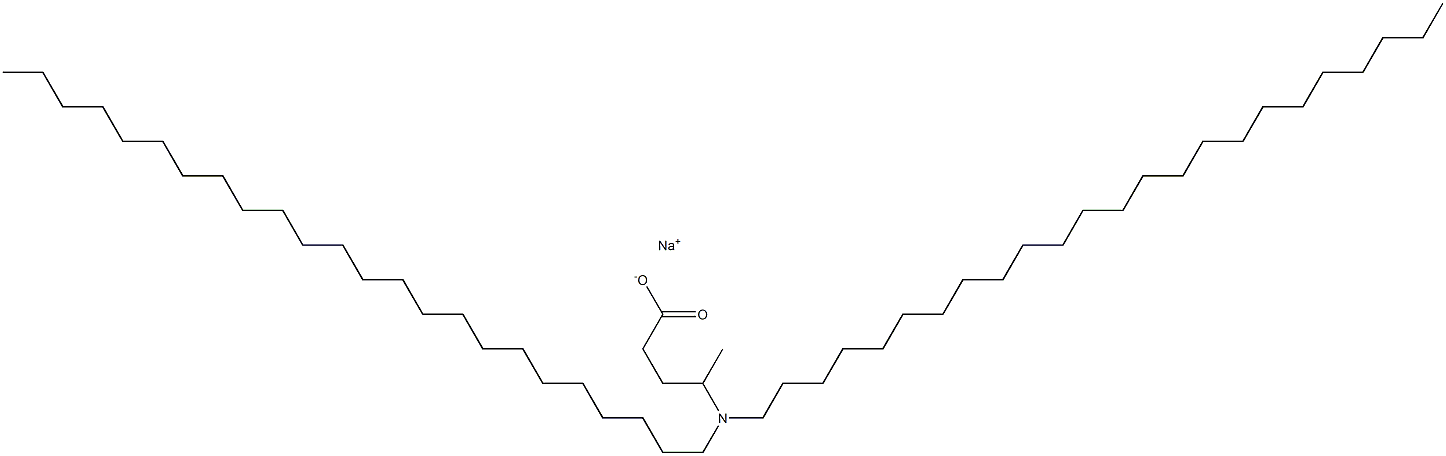 4-(Ditetracosylamino)valeric acid sodium salt Structure