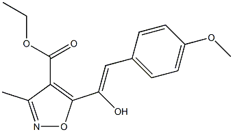 3-Methyl-5-(1-hydroxy-2-(4-methoxyphenyl)ethenyl)isoxazole-4-carboxylic acid ethyl ester Structure