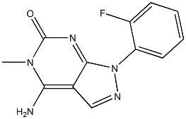 4-Amino-1-(2-fluorophenyl)-5-methyl-1H-pyrazolo[3,4-d]pyrimidin-6(5H)-one 구조식 이미지