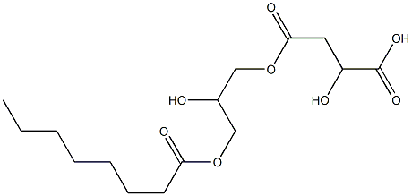 D-Malic acid hydrogen 4-(2-hydroxy-3-octanoyloxypropyl) ester Structure