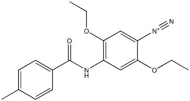 2,5-Diethoxy-4-[(4-methylbenzoyl)amino]benzenediazonium 구조식 이미지