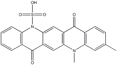5,7,12,14-Tetrahydro-10,12-dimethyl-7,14-dioxoquino[2,3-b]acridine-5-sulfonic acid Structure