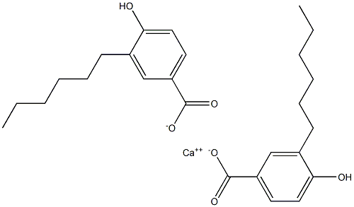 Bis(3-hexyl-4-hydroxybenzoic acid)calcium salt Structure