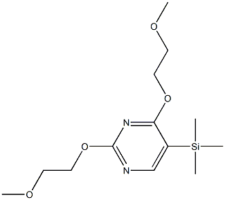 2,4-Bis(2-methoxyethoxy)-5-(trimethylsilyl)pyrimidine 구조식 이미지