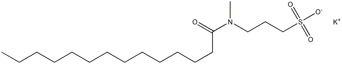 3-(N-Tetradecanoyl-N-methylamino)-1-propanesulfonic acid potassium salt 구조식 이미지