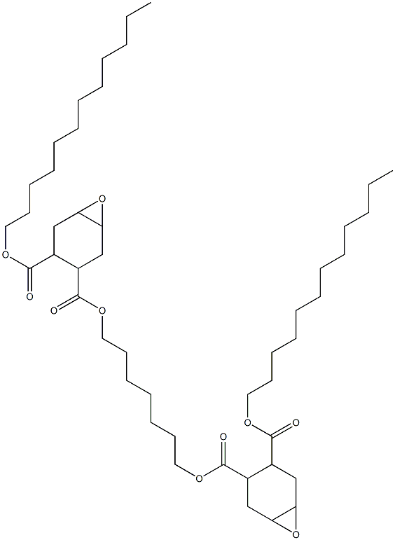 Bis[2-(dodecyloxycarbonyl)-4,5-epoxy-1-cyclohexanecarboxylic acid]1,7-heptanediyl ester 구조식 이미지