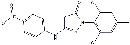 1-(2,6-Dichloro-4-methylphenyl)-3-(4-nitroanilino)-5(4H)-pyrazolone Structure