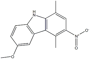 6-Methoxy-3-nitro-1,4-dimethyl-9H-carbazole 구조식 이미지