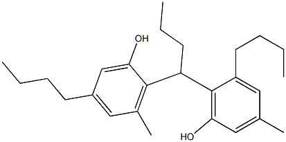 2,6'-Butylidenebis(3-methyl-5-butylphenol) Structure