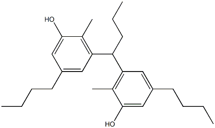 3,3'-Butylidenebis(2-methyl-5-butylphenol) 구조식 이미지