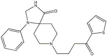 8-[4-Oxo-4-(2-thienyl)butyl]-1-phenyl-1,3,8-triazaspiro[4.5]decan-4-one 구조식 이미지