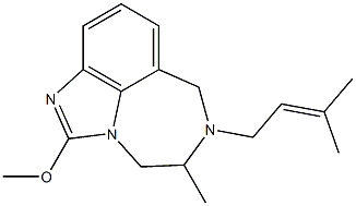 4,5,6,7-Tetrahydro-2-methoxy-5-methyl-6-(3-methyl-2-butenyl)imidazo[4,5,1-jk][1,4]benzodiazepine Structure