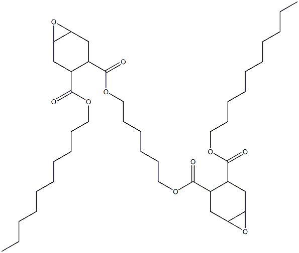 Bis[2-(decyloxycarbonyl)-4,5-epoxy-1-cyclohexanecarboxylic acid]1,6-hexanediyl ester 구조식 이미지