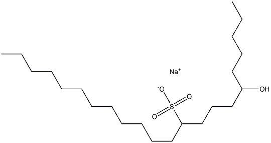 6-Hydroxydocosane-10-sulfonic acid sodium salt 구조식 이미지