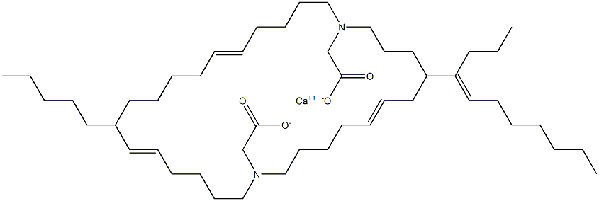 Bis[N,N-di(5-dodecenyl)glycine]calcium salt Structure