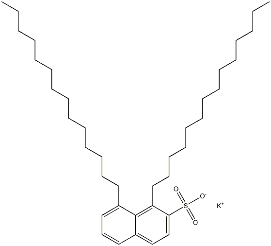 1,8-Ditetradecyl-2-naphthalenesulfonic acid potassium salt 구조식 이미지