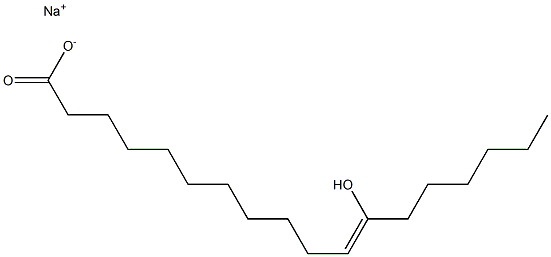 (Z)-12-Hydroxy-11-octadecenoic acid sodium salt 구조식 이미지
