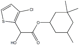 2-(3-Chloro-2-thienyl)glycolic acid 3,3,5-trimethylcyclohexyl ester 구조식 이미지