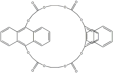 9,10-[(9,10-Anthracenediyl)bis(oxymethylenecarbonyloxyethyleneoxycarbonylmethyleneoxy)]anthracene Structure