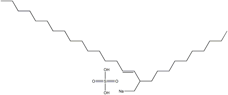 Sulfuric acid 2-decyl-3-octadecenyl=sodium ester salt 구조식 이미지