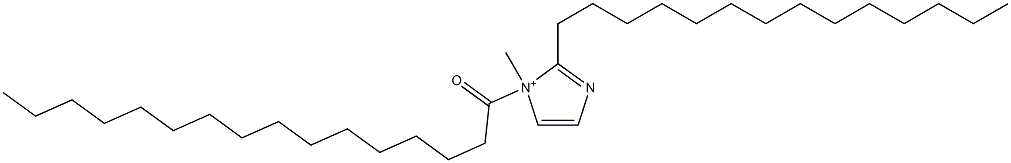 1-Methyl-1-hexadecanoyl-2-tetradecyl-1H-imidazol-1-ium Structure