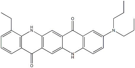 2-(Dipropylamino)-11-ethyl-5,12-dihydroquino[2,3-b]acridine-7,14-dione Structure