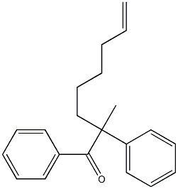 1,2-Diphenyl-2-methyl-7-octen-1-one 구조식 이미지