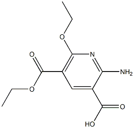 2-Amino-6-ethoxypyridine-3,5-dicarboxylic acid 5-ethyl ester Structure